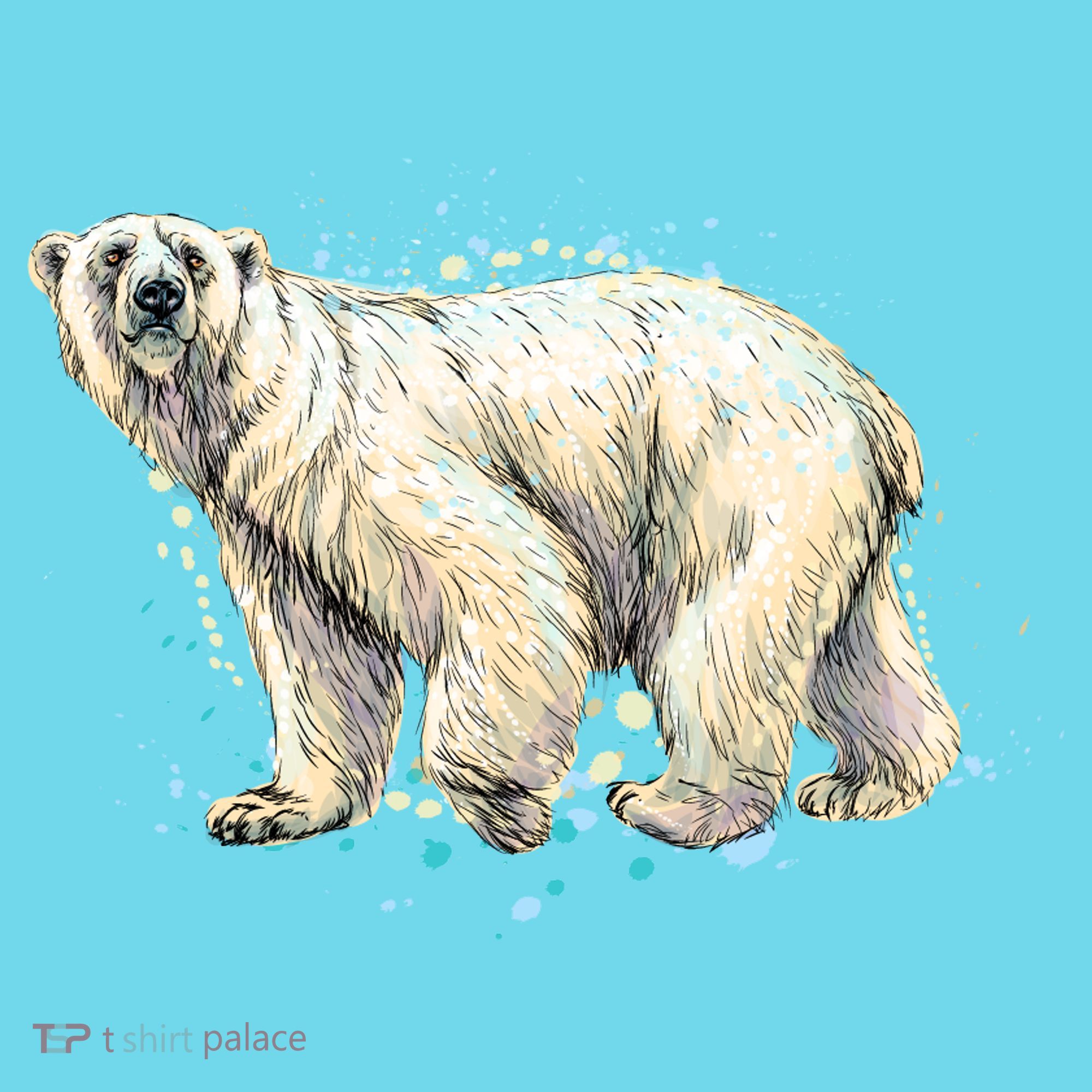 Abstract Polar Bear From A Splash Long Sleeve Shirt