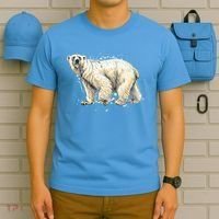 Abstract Polar Bear From A Splash T-Shirt thumb 5