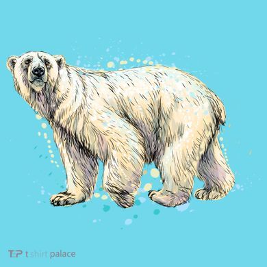 Abstract Polar Bear From A Splash Kids Long Sleeve Shirt