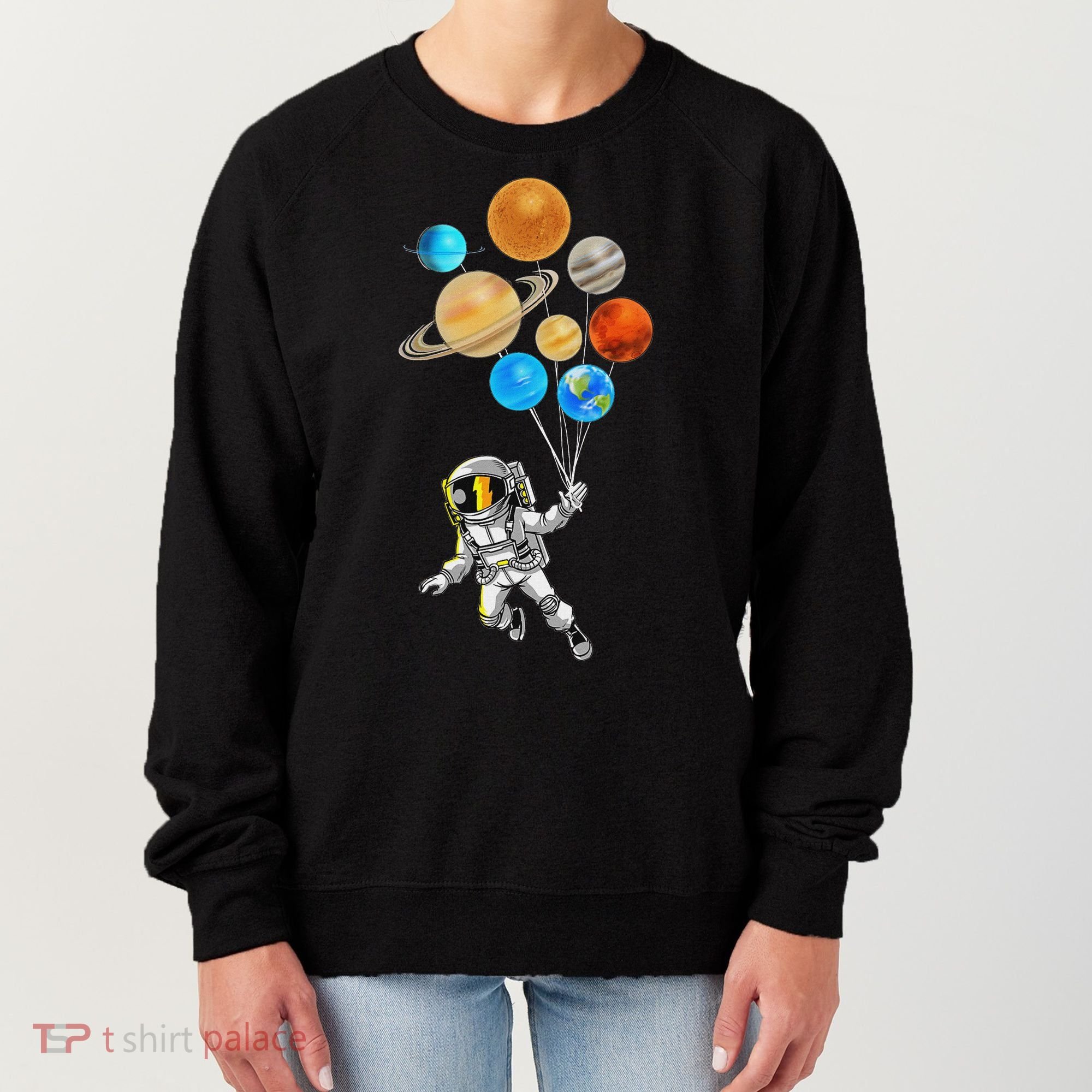 Astronaut Planet Balloons Super Gift For Space Space Women's Sweatshirt