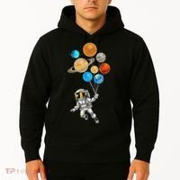 Astronaut Planet Balloons Super Gift For Space Space Hoodie thumb 2