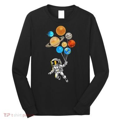 Astronaut Planet Balloons Super Gift For Space Space Long Sleeve Shirt