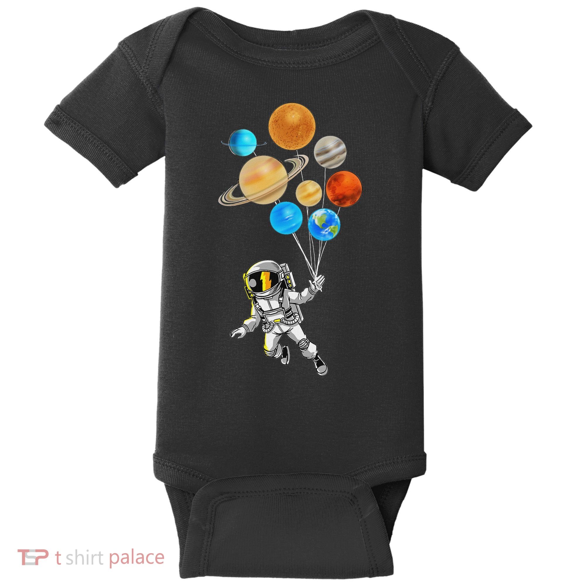 Astronaut Planet Balloons Super Gift For Space Space Baby Bodysuit