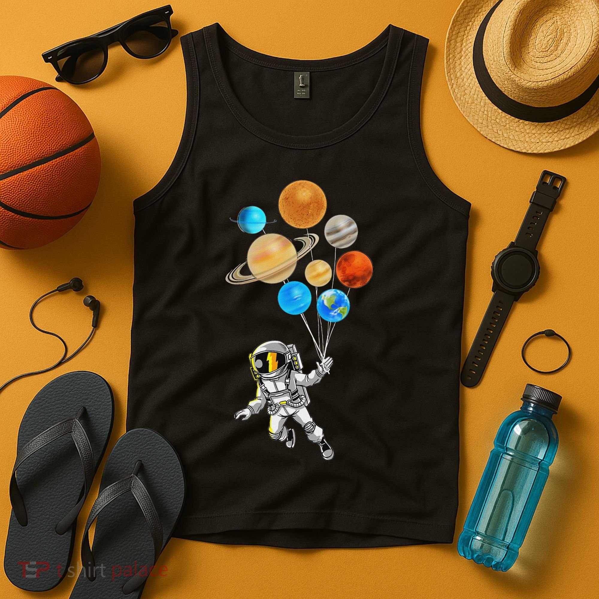 Astronaut Planet Balloons Super Gift For Space Space Tank Top