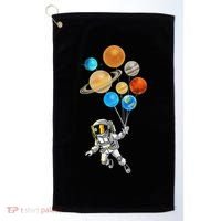 Astronaut Planet Balloons Super Gift For Space Space Golf Towel thumb 0