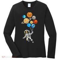 Astronaut Planet Balloons Super Gift For Space Space Women's Long Sleeve Shirt thumb 0