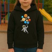 Astronaut Planet Balloons Super Gift For Space Space Kids Hoodie thumb 3