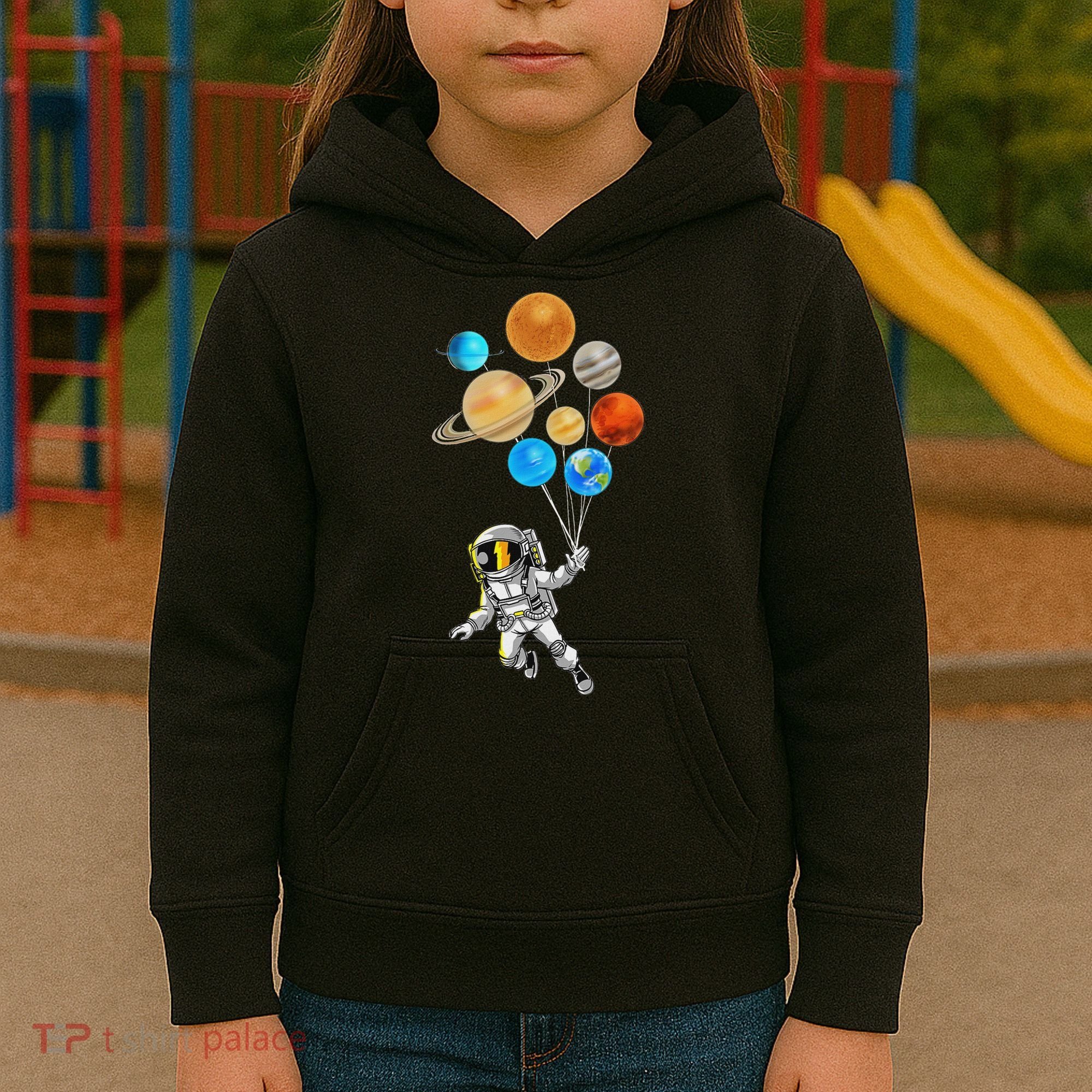 Astronaut Planet Balloons Super Gift For Space Space Kids Hoodie