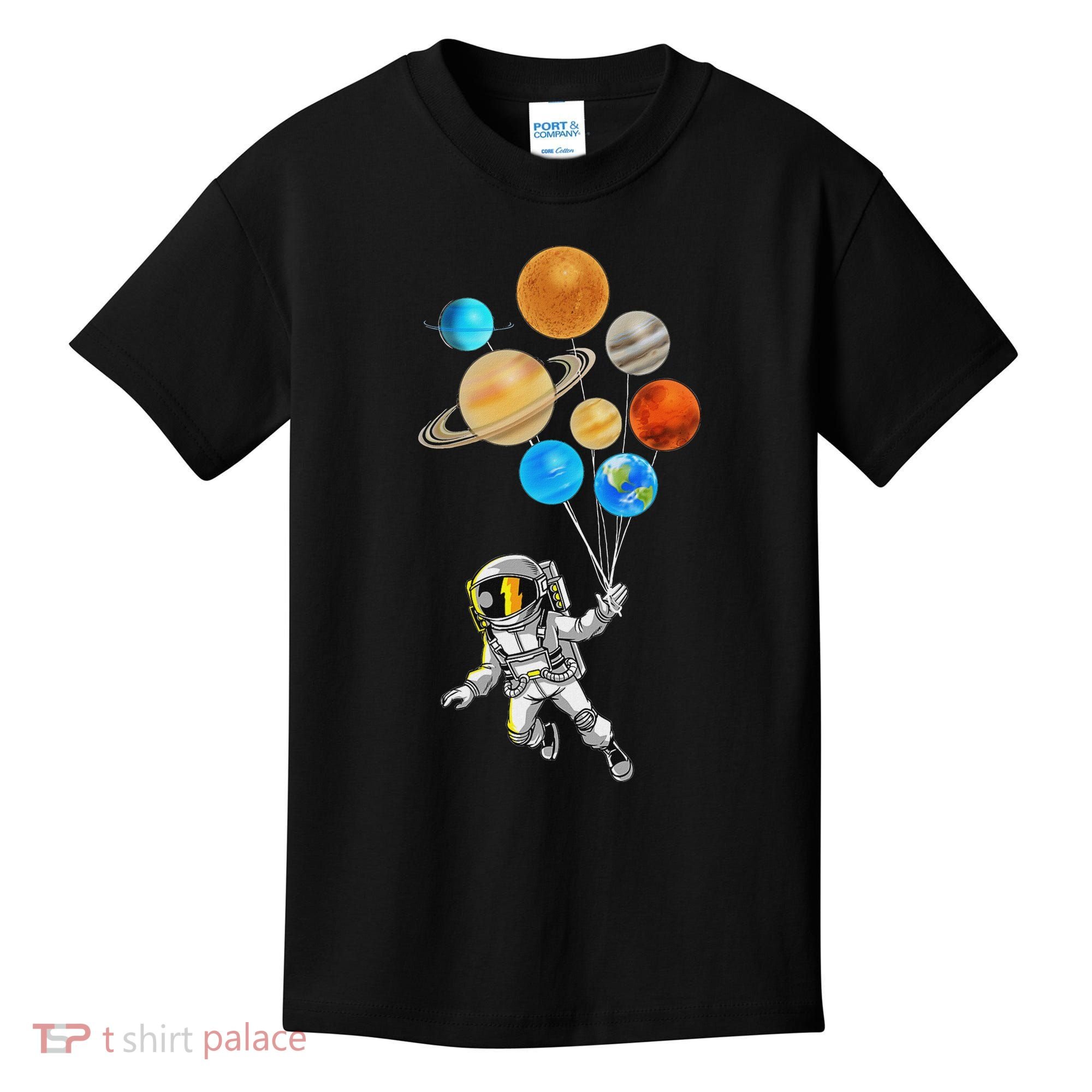 Astronaut Planet Balloons Super Gift For Space Space Kids T-Shirt