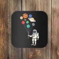 Astronaut Planets Balloons Funny Solar Space Birthday Party Coaster thumb 0