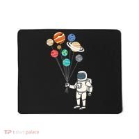 Astronaut Planets Balloons Funny Solar Space Birthday Party Mousepad thumb 0
