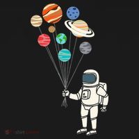 Astronaut Planets Balloons Funny Solar Space Birthday Party Baby Bodysuit thumb 2