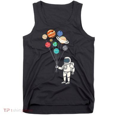 Astronaut Planets Balloons Funny Solar Space Birthday Party Tank Top