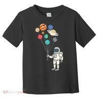 Astronaut Planets Balloons Funny Solar Space Birthday Party Toddler T-Shirt thumb 0
