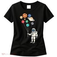 Astronaut Planets Balloons Funny Solar Space Birthday Party Women's T-Shirt thumb 0