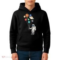 Astronaut Planets Balloons Funny Solar Space Birthday Party Kids Hoodie thumb 4