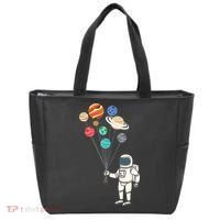 Astronaut Planets Balloons Funny Solar Space Birthday Party Tote Bag thumb 0