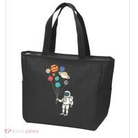 Astronaut Planets Balloons Funny Solar Space Birthday Party Tote Bag thumb 3