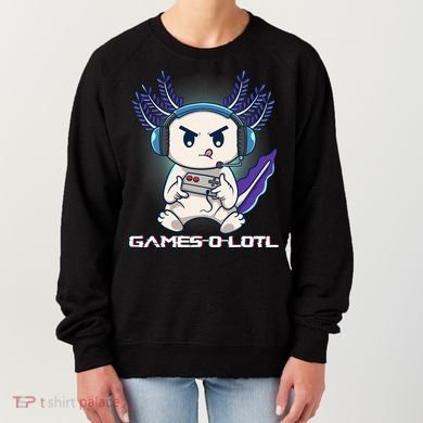 Axolotl Playing Console Video Games Gamesolotl Gaming Women's Sweatshirt