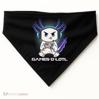Axolotl Playing Console Video Games Gamesolotl Gaming USA-Made Doggie Bandana