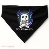 Axolotl Playing Console Video Games Gamesolotl Gaming USA-Made Doggie Bandana thumb 0