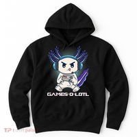 Axolotl Playing Console Video Games Gamesolotl Gaming Hoodie thumb 0