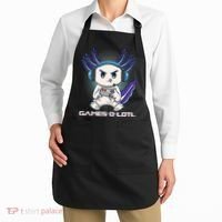 Axolotl Playing Console Video Games Gamesolotl Gaming Apron thumb 2