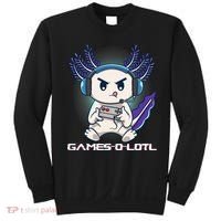 Axolotl Playing Console Video Games Gamesolotl Gaming Sweatshirt thumb 0