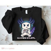 Axolotl Playing Console Video Games Gamesolotl Gaming Sweatshirt thumb 2