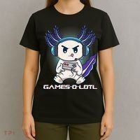 Axolotl Playing Console Video Games Gamesolotl Gaming T-Shirt thumb 4