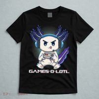 Axolotl Playing Console Video Games Gamesolotl Gaming T-Shirt thumb 5