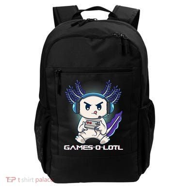 Axolotl Playing Console Video Games Gamesolotl Gaming Backpack