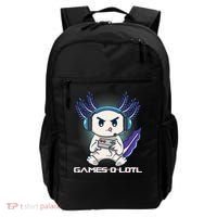 Axolotl Playing Console Video Games Gamesolotl Gaming Backpack thumb 0
