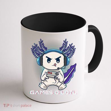 Axolotl Playing Console Video Games Gamesolotl Gaming Coffee Mug back