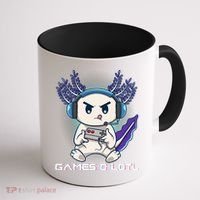 Axolotl Playing Console Video Games Gamesolotl Gaming Coffee Mug thumb 1