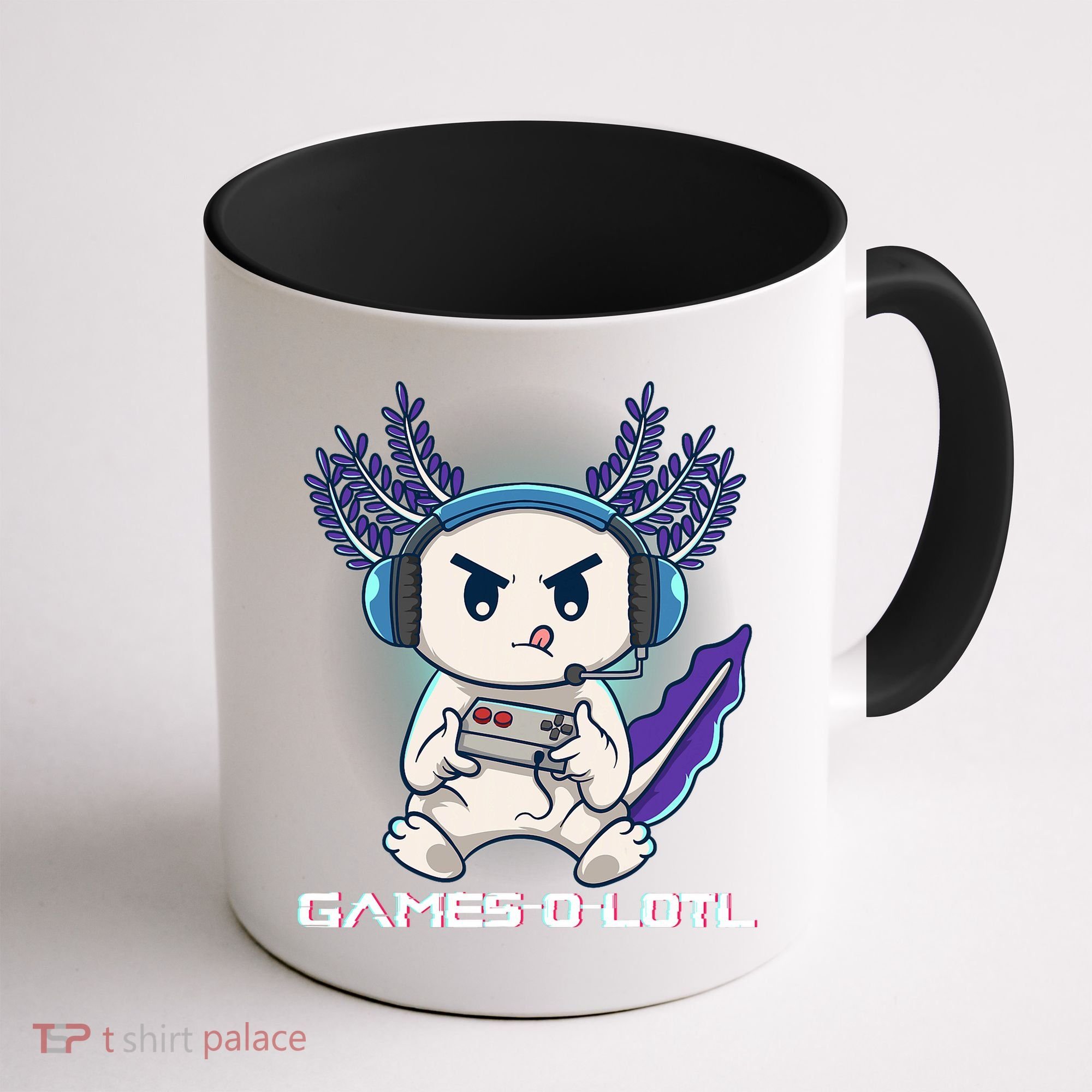 Axolotl Playing Console Video Games Gamesolotl Gaming Coffee Mug