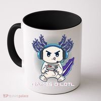 Axolotl Playing Console Video Games Gamesolotl Gaming Coffee Mug thumb 0