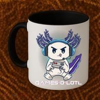 Axolotl Playing Console Video Games Gamesolotl Gaming Coffee Mug thumb 2