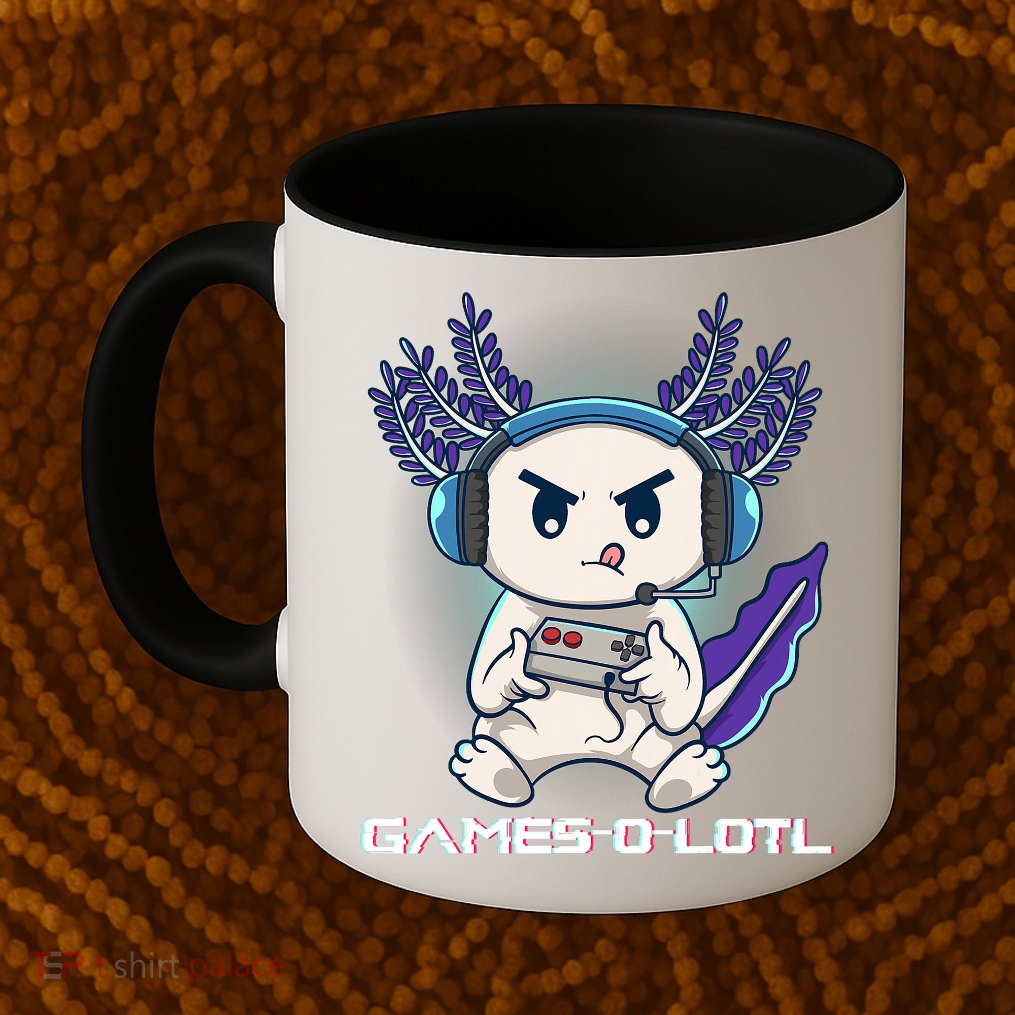 Axolotl Playing Console Video Games Gamesolotl Gaming Coffee Mug