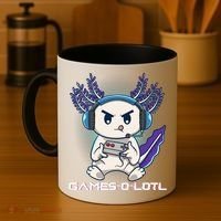 Axolotl Playing Console Video Games Gamesolotl Gaming Coffee Mug thumb 4