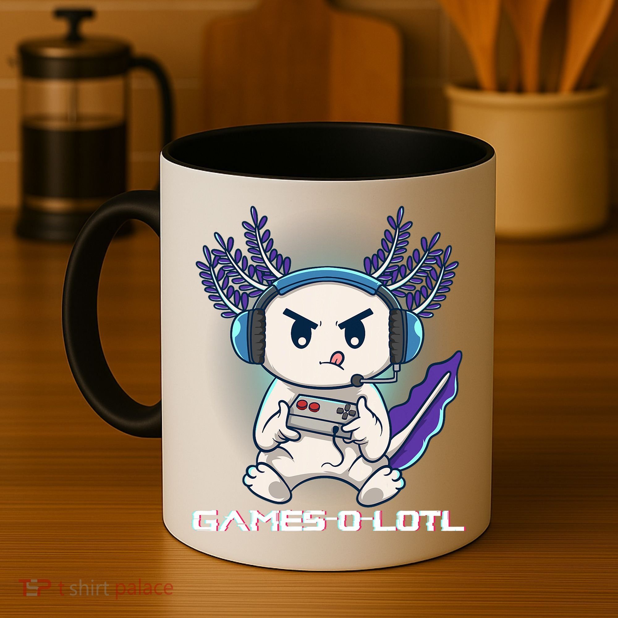 Axolotl Playing Console Video Games Gamesolotl Gaming Coffee Mug