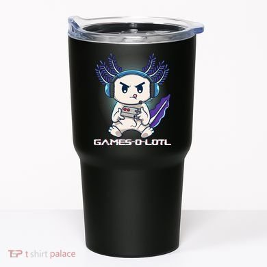Axolotl Playing Console Video Games Gamesolotl Gaming Tumbler