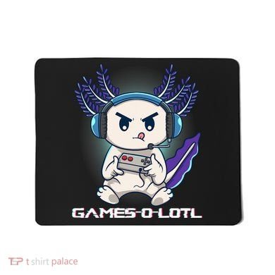 Axolotl Playing Console Video Games Gamesolotl Gaming Mousepad