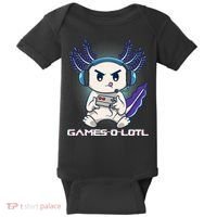 Axolotl Playing Console Video Games Gamesolotl Gaming Baby Bodysuit thumb 0