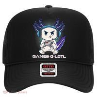 Axolotl Playing Console Video Games Gamesolotl Gaming Hat thumb 0