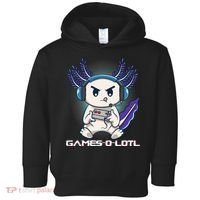 Axolotl Playing Console Video Games Gamesolotl Gaming Toddler Hoodie thumb 0