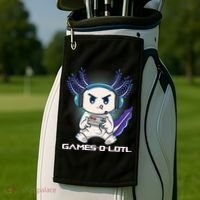 Axolotl Playing Console Video Games Gamesolotl Gaming Golf Towel thumb 2