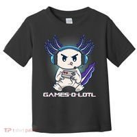 Axolotl Playing Console Video Games Gamesolotl Gaming Toddler T-Shirt thumb 0