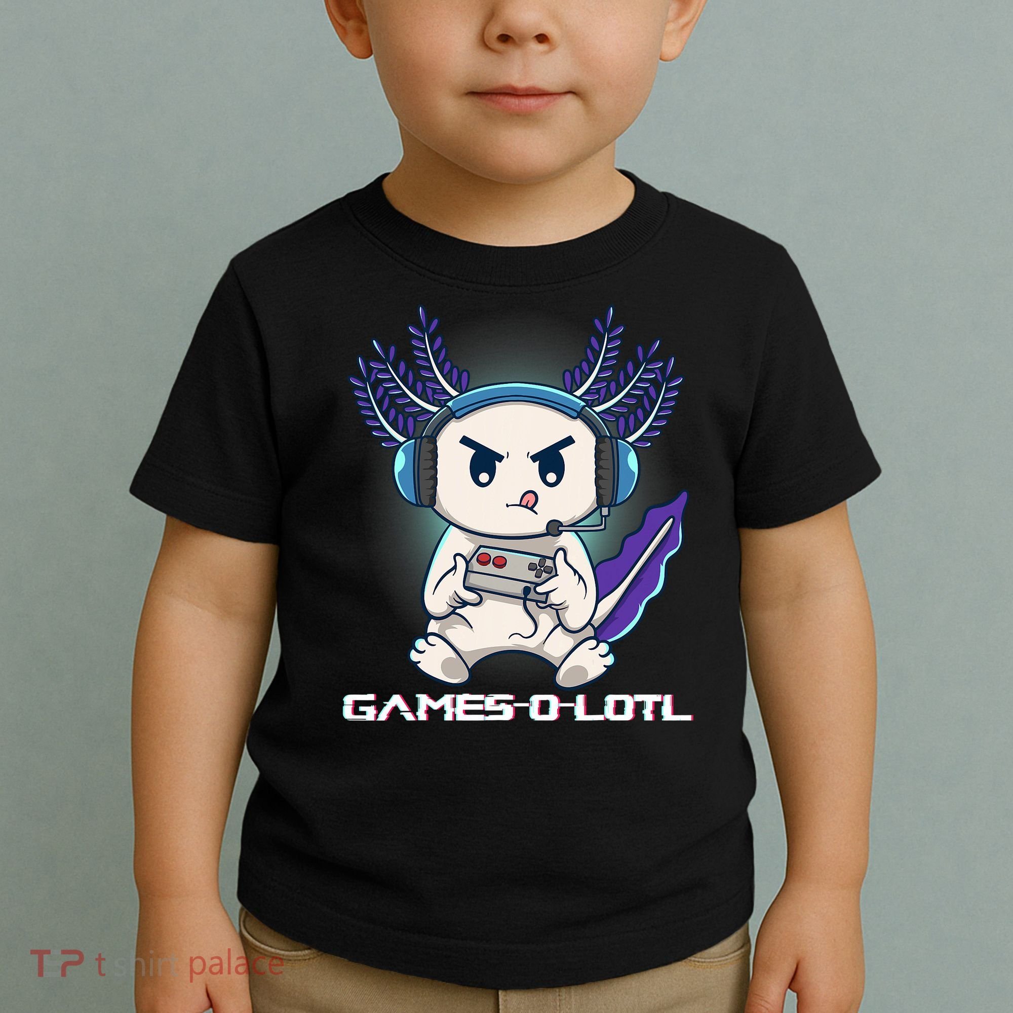 Axolotl Playing Console Video Games Gamesolotl Gaming Toddler T-Shirt