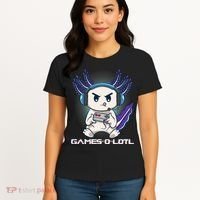 Axolotl Playing Console Video Games Gamesolotl Gaming Women's T-Shirt thumb 4